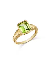 Bloomingdale's Fine Collection Peridot Bezel Ring in 14K Yellow Gold