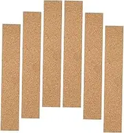 DOITOOL 6pcs Self Adhesive Cork Bulletin Strips Memo Board Bars for Office Home Decoration Versatile Cork Wall Strips for Photos Notes Natural Material