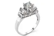 Solid 925 Sterling Silver Simulated Diamond Ring