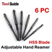 6pc 19mm-38mm HSS Blade Adjustable Diameter Hand Reamer Hole Expander Cutter