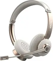 Bluetooth Headset with Microphone, Wireless Headphones with Noise Cancelling Mic, 28hrs talktime, On Ear Headphones with Mic Mute for PC/Mac/Laptop/Zoom/Skype/Ms Teams/Call Center/Office/Home