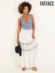 FatFace Roxi Ivory Beachwear Stripe Skirt (AK9175) | $120
