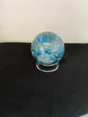 355g Blue Apatite Sphere Natural Mineral Sparkling Quartz Crystal
