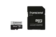Transcend 64GB High Endurance U1 Micro SD Card with Adapter for DashCam (TS64GUSD350V)