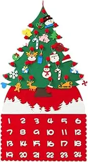 Generic Felt Christmas Tree for Kids, 24 Removable Ornaments Craft Kit, Christmas Tree Toys, Christmas Crafts, Fun Holiday Decorations for, Kids Christmas Activity Kit