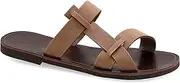 [EMMANUELA handcrafted for you] Emmanuela Ancient Greek Style Leather Sandals for Men, Quality Handmade Open Toe Men's Sandals, Slide on Summer Shoes, Slider Strappy Mules