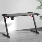 Gaming Desk Computer Desks Table Study Home Office RGB LED Light 140CM