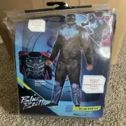 DC Blue Beetle Armor Muscle Suit Mask Adult Standard Light Up Halloween Costume