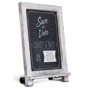 Rustic Whitewash Tabletop Chalkboard Sign/Hanging Magnetic Wall Chalkboard/Sm...