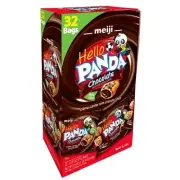 Meiji Hello Panda Cookies, Chocolate Crème Filled - 32 Count, 0.75oz Packages