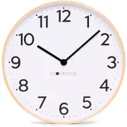 Clocksicle Silent Wood Wall Clock, Black, 50cm