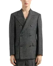 Emporio Armani Grisaille Regular Fit Double Breasted Suit Jacket