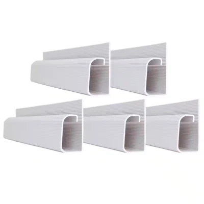 16 In. J Channel Desk Cable Organizer in White (5-Pack)