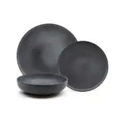 Hue 12 Piece Dinner Set - Black