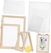 GRIRIW 1Set Paper Making Kit Wooden DIY Frame Screens and Absorbent Papers for DIY Projects Card Making and Unique Present Ideas