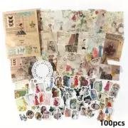 100/pk ELEGANT Scrapbook Accents Ephemera Tags Stickers for Art Junk Journal