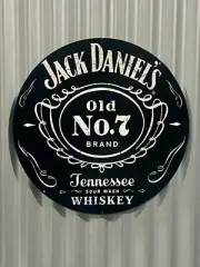 JACK DANIELS 560MM DIAMETER LARGE METAL TIN SIGN FREE POSTAGE