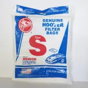 Hoover Genuine Type S Vacuum Filter Bags Sealed Pkg of 3 Vtg NOT Allergen Type