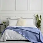 Creswick Fine Merino Wool Blanket Ice Blue