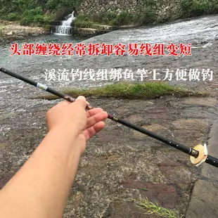 張劍手工綁溪流釣線組 傳統二粒七星漂釣組帶單鉤 石斑魚馬口小魚