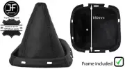 BLACK REAL LEATHER GEAR BOOT WITH PLASTIC FRAME FITS NISSAN NAVARA 2005-2012