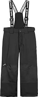 [Kamik] Boy's Harper Insulated Suspender Pants (Toddler/Little Kids/Big Kids) Black 7 Little Kid