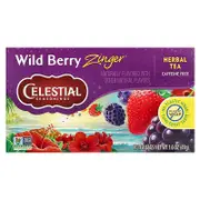 Celestial Seasonings, Herbal Tea, Wild Berry Zinger®, Caffeine Free, 20 Tea Bags, 1.6 oz (47 g)