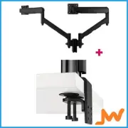 Atdec AWMS-2-D13 Dual Monitor Arms F Clamp - Black