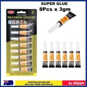 8pcs 3g Super Glue Tubes Adhesive Instant Supa Glue DIY Plastic leather Ceramics