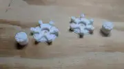 1/14 6 Spoke Spyder Wheel Inserts Tamiya - 3D Printed White Pair