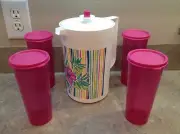 Tupperware Beverage Set-2 Qt. Pitcher & 16 oz. Tumblers