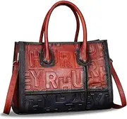 [IVTG] Genuine Leather Handbags for Women Handmade Vintage Crossbody Top Handle Bags Satchels Purse