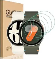 [4 Pack] for Samsung Galaxy Watch 7/Watch 6/ Watch 5 / Watch 4 40mm Screen Protector, HD Clear Bubble Free Anti-scratch 9H Hardness Tempered Glass