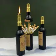 Pop up Wine Bottle Shape Cigarette Dispenser Case Box Smoke Holder With Lighter