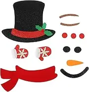 Kisangel Non Woven Snowman Christmas Wall Stickers Durable Door Decorations Easy to Apply Xmas Decals for Windows Glass Festive Holiday Decor for Homes Shops