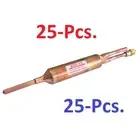 25 PCS FILTER DRIER REFRIGERANT LIQUID LINE WITH CHARGING VALVE 1/4 X 1/4 25GR.