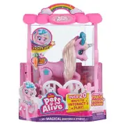 Pets Alive My Magical Unicorn (Pink) in Stable | Interactive Pet with Sounds & L