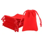 20Pcs Velvet Gift Bags 2 x 2.8" Velvet Drawstring Jewelry Pouches Red