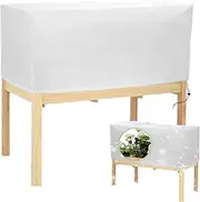 Rectangular Plant Box Cover, Plants Winter Frost Blanket with Drawstring, 39.37x15.75 inch Sturdy Outdoor Blankets, Breathable Garden Netting, Frost Cloths for Balcony, Windowsill