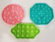 3 PACK PUSH POP BUBBLE FIDGIT / SENSORY TOY