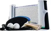 Sports Table Tennis to Go Portable Ping Pong Set - Table Top Ping Pong Net + (2)
