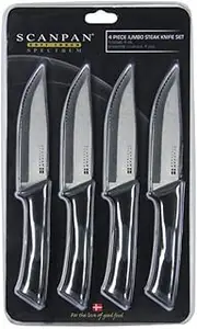 [Scanpan] Jumbo Steak Knife 4 Piece Set, Black