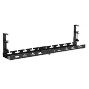 Brateck CC11-10-2 Extendable Clamp-On Under Desk Cable Management Tray - Matte Black Clamp Mounting - OpenArchitecture - Extendable - Multiple Cable Slots - Easy Assembly - Weight Cap 5Kgs [CC11-10-2]