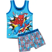 Spider-Man Boys Singlet & Trunk Set - Blue & Black