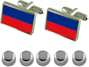 [Select Gifts] Shirt Dress Studs Haiti Flag Cufflinks