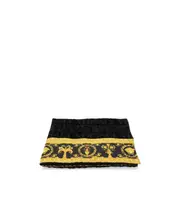 Versace Allover Logo Detailed Bath Towel One size Black