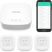 YoLink Smart Home Starter Kit: Hub & 3-Pack Water Leak Sensor 1, LoRa Up to 1/4 Mile Open-Air Range, SMS/Text, Email & Push Notifications, w/Alexa, IFTTT, Home Assistant