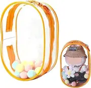 AXERHK Doll Case, Pack of 3 with Case, Keyring and Pompom, Ideal for Protecting Dolls on The Go, Display Case for Displaying Boxes, Dolls and Mini Figures
