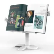 Book Stand for Reading with Page Clips,Adjustable Base,Free Height and Readin...
