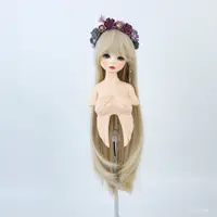 在飛比找蝦皮購物優惠-名創優品✨李氏越洋bjd/SD娃娃假髮6分劉海直長髮軟絲高溫